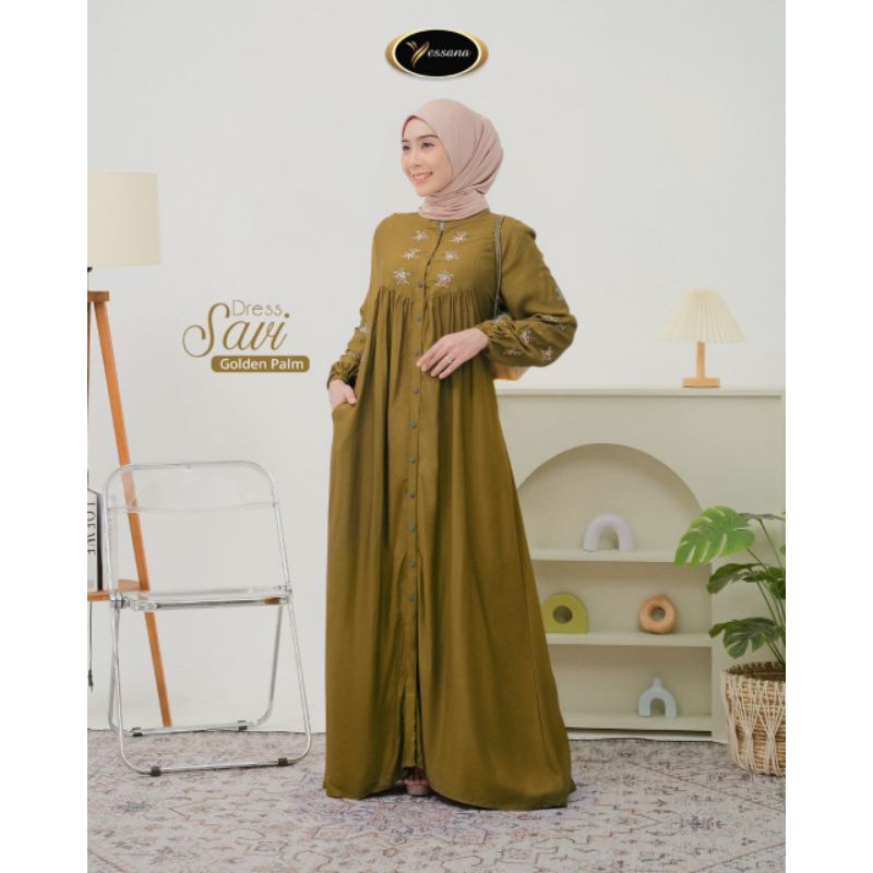 SAVI DRESS BY YESSANA, gamis basic gamis simple gamis abaya