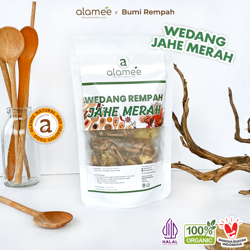 

ALAMEE Wedang Rempah Jahe Merah Komplit Tradisional Asli Rempah Minuman Herbal Alami Langsung Seduh
