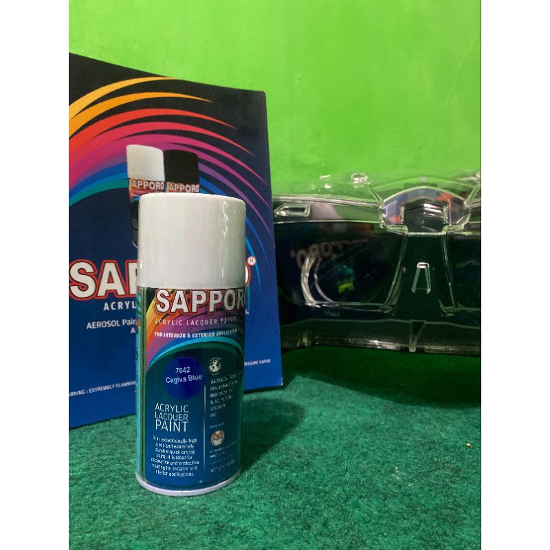 

Pilox sapporo acrylic lacquer paint, Cat semprot akrilik (WARNA CAGIVA BLUE 7042)