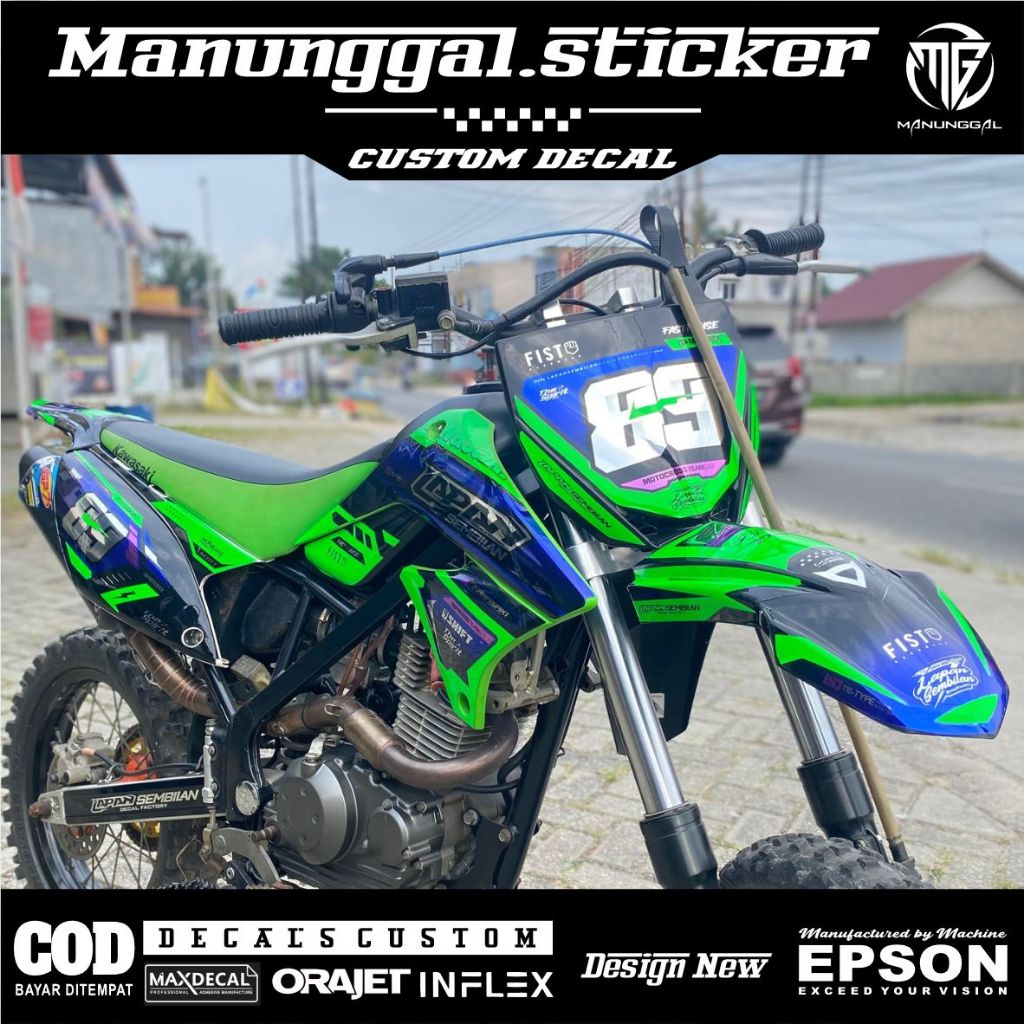 DECAL KIT DTRACKER OLD DESAIN TERBARU HIJAU HITAM DESAIN BEBAS