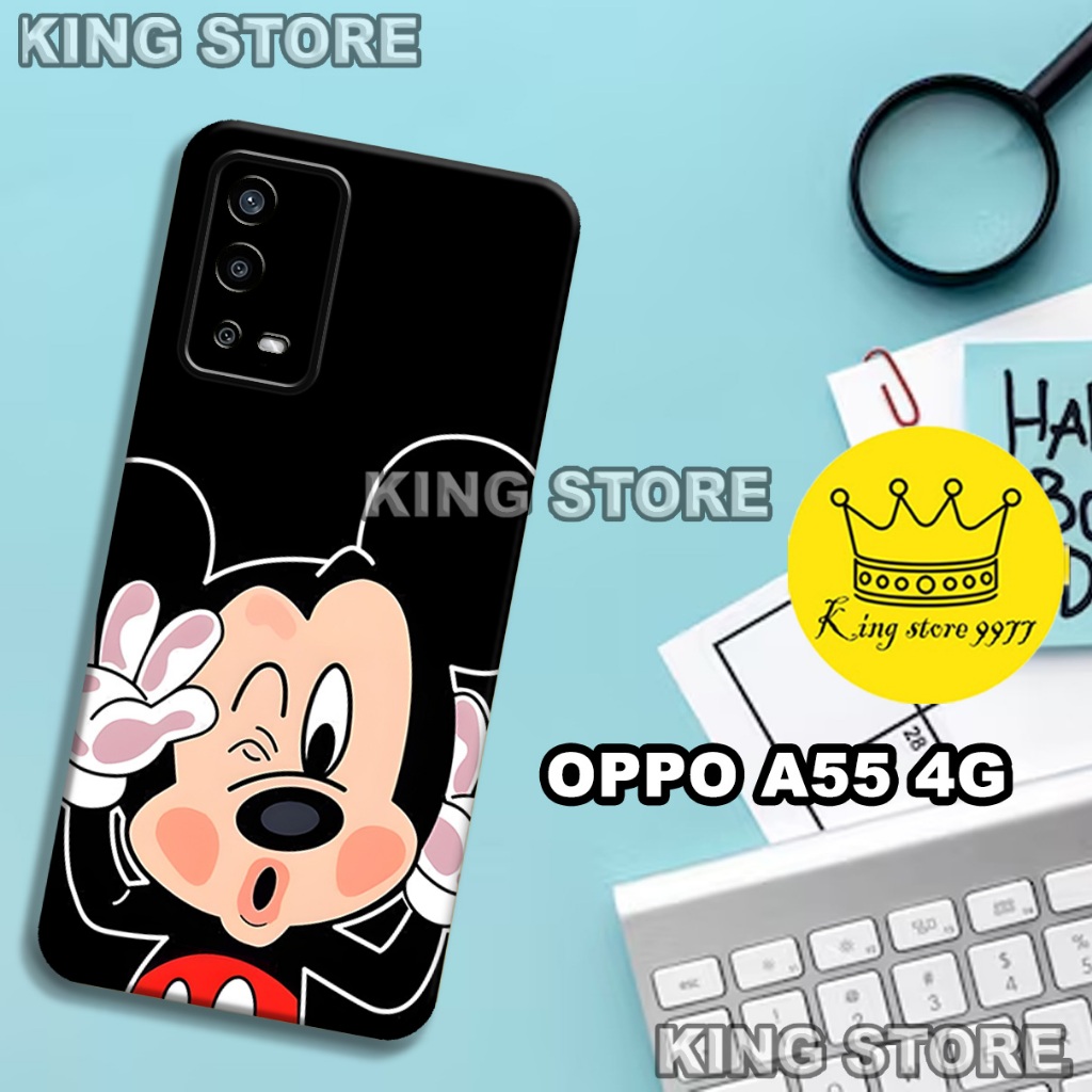 (KS3)  Softcase karet untuk OPPO A55 Motif gambar karakter Lucu/casing OPPO A55 terbaru/kesing hp/si