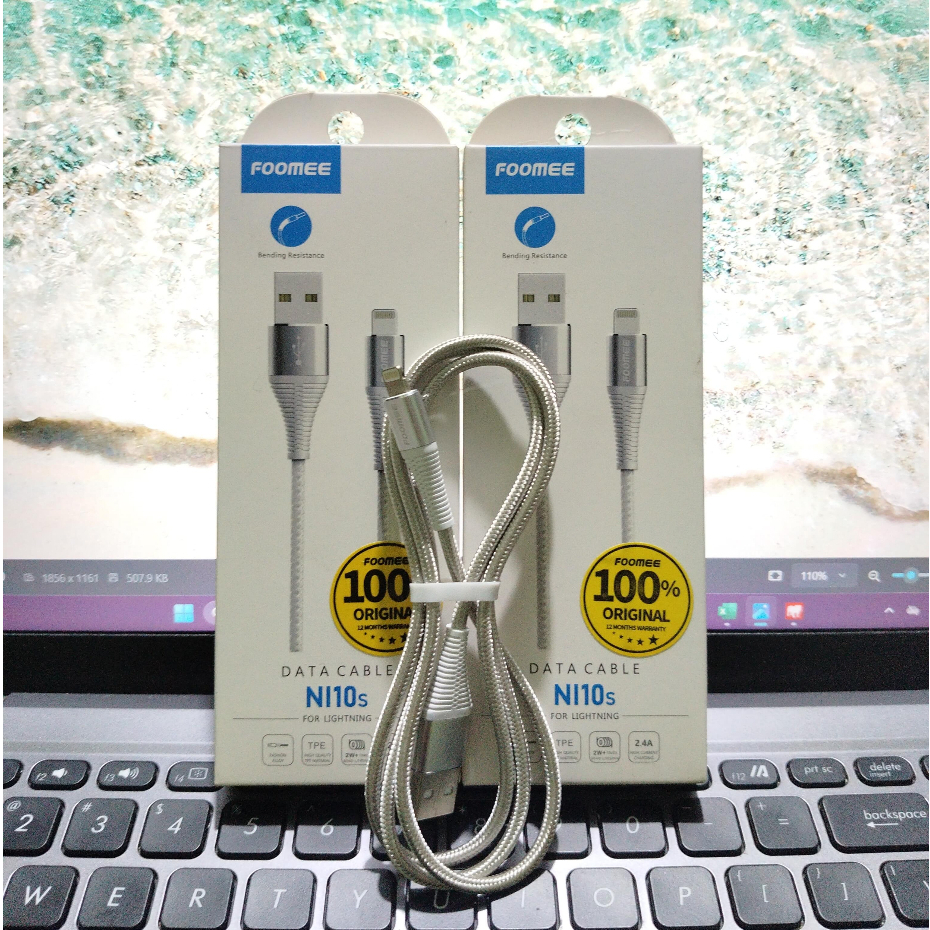 FOOMEE NI10s Kabel Data  For Lightning 2.4A 1M Data Cable Fast Charging