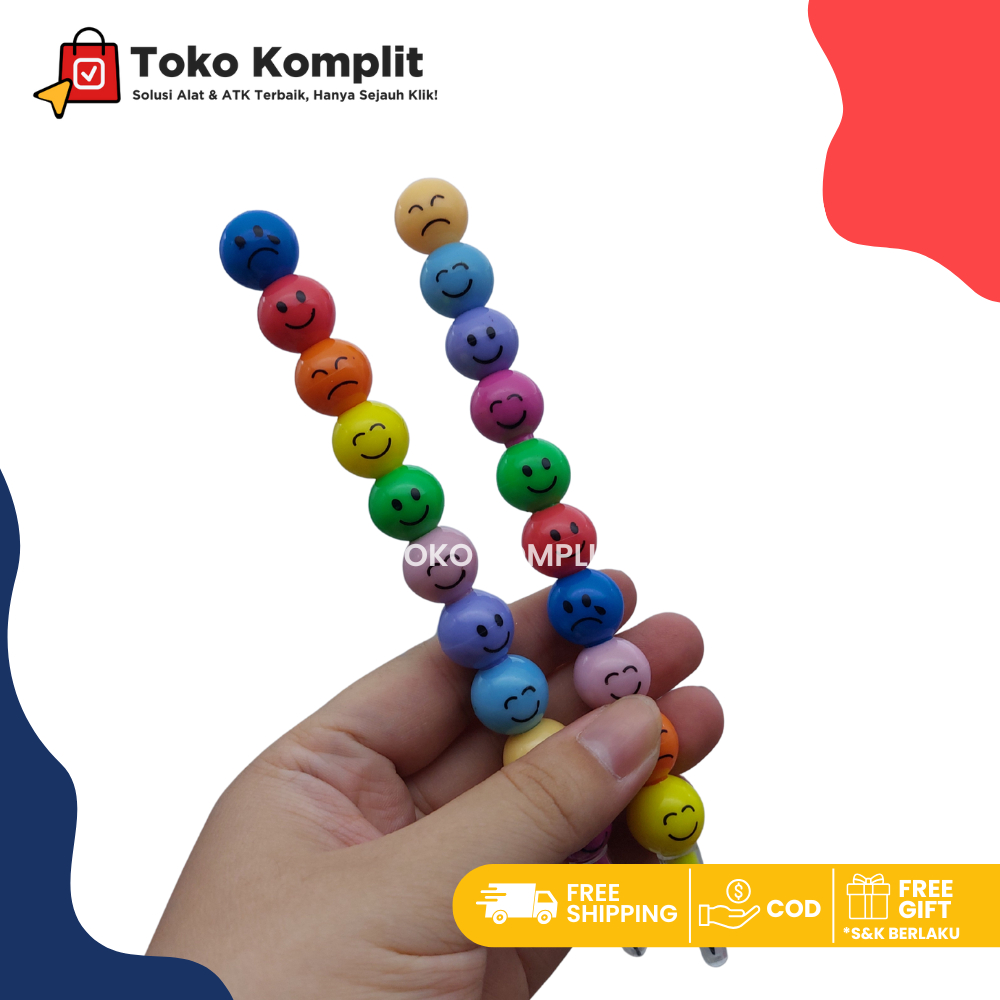 

Komplit - (2 pcs) Pensil bensia ZH-1373/pensil lepas pasang senyum isi 2/pensil cabut lucu/pensil bongkar pasang