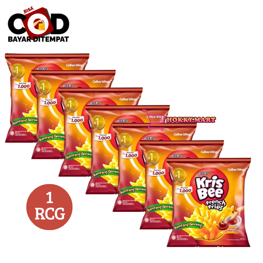 

( HOKKY ) Kris Bee French Fries Kentang Goreng 9gr Renceng Snack Cemilan Anak Murah
