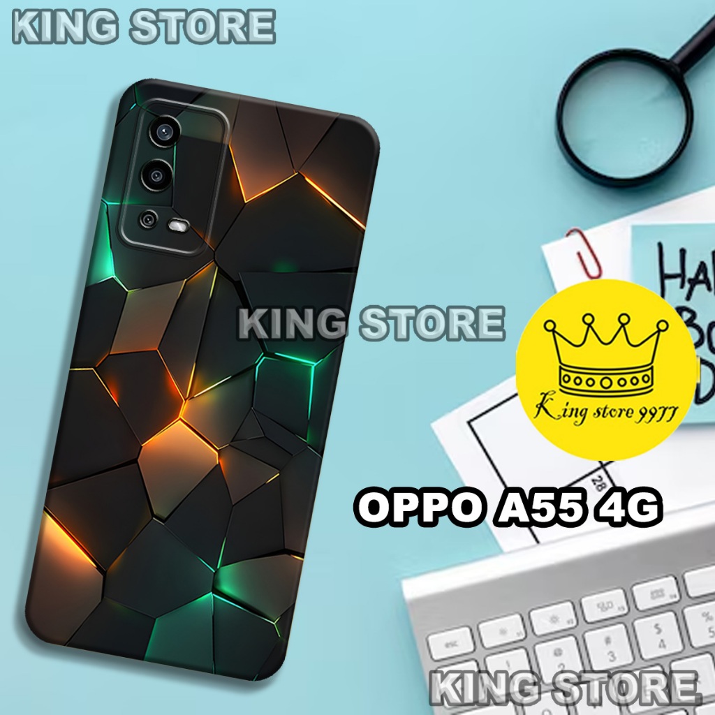 (KS17)  Softcase karet untuk OPPO A55 Motif gambar karakter Abstrak/casing OPPO A55 terbaru/kesing h