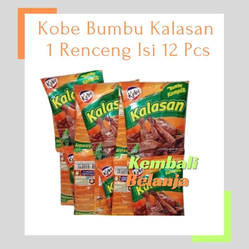 

1 Renceng Isi 12 Pcs Kobe Bumbu Ayam Kalasan 35 Gram/ Bumbu Komplit Ayam Kalasan/ Bumbu Marinasi Ayam Kalasan/ Bumbu Marinasi Ayam