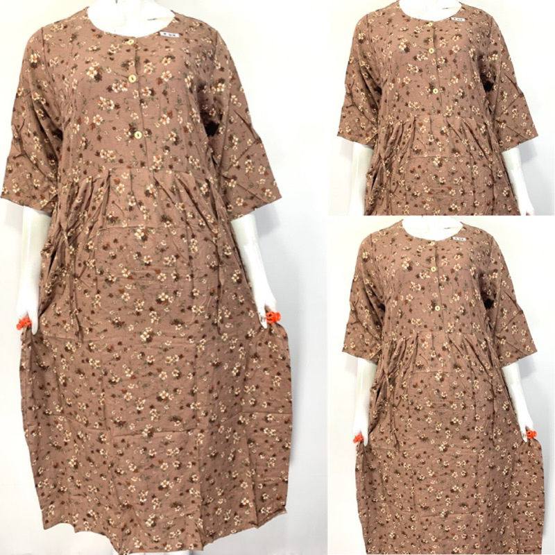 Gajah Putih Daster Lengan 3/4 Panjang Rayon | Daster Gajah Putih | Batik Gajah Putih | Hengky | Kenc