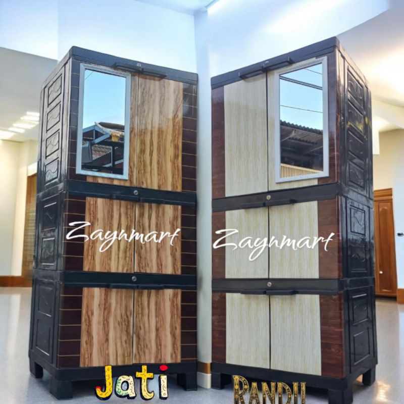 lemarinplastik aquose plus susun 4 full kunci diva plus kaca cargo