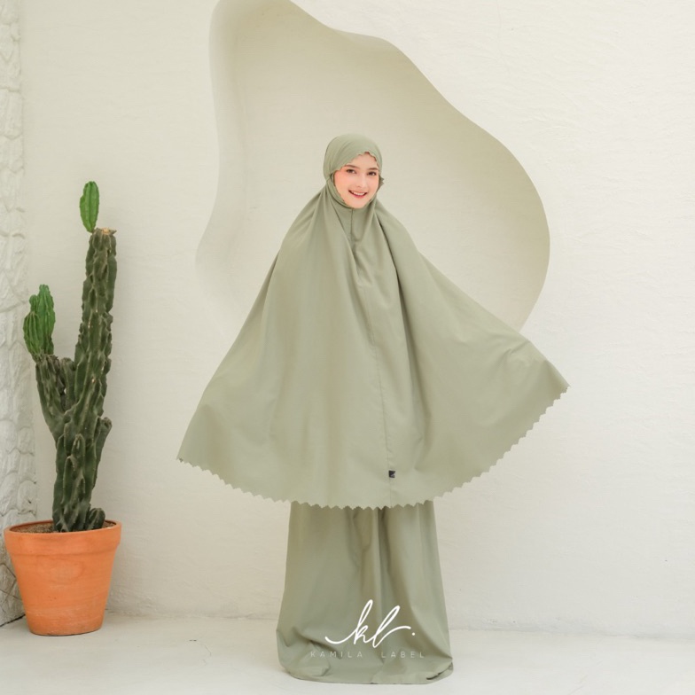 KODE C47N Mukena Maryam 2in1 Travel Katun Lasercut Premium