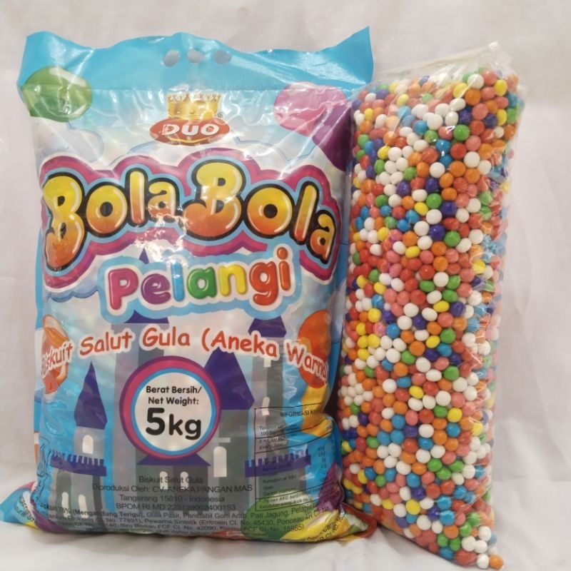 

Biskuit Bola Pelangi 5kg / Bola Bola Warna