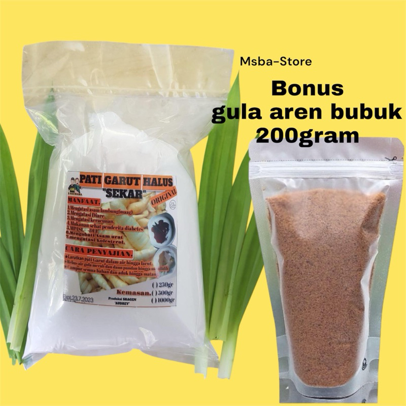 

tepung garut 1kg/tepung pati garut 1kg bonus gula aren bubuk 200gram. obat herbal alami untuk asamlambung dan masalah pencernaan