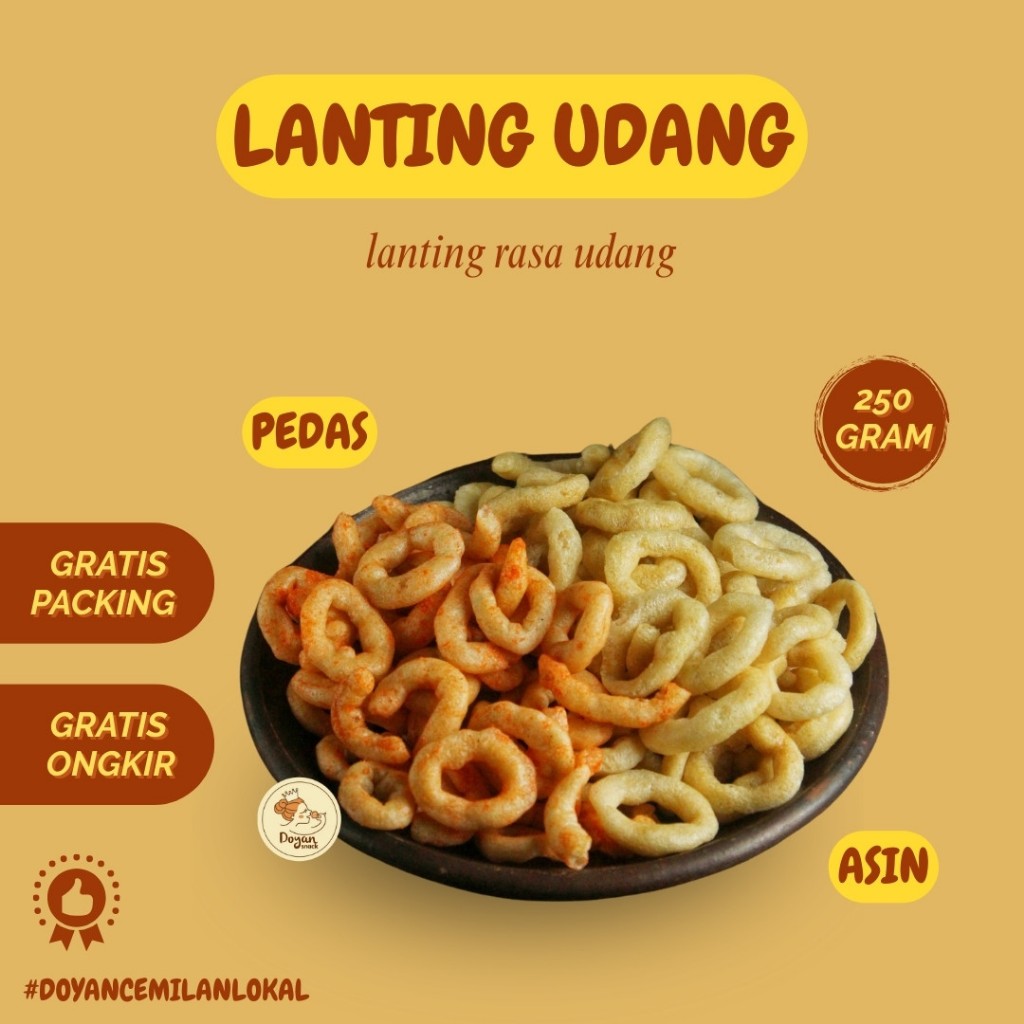 

LANTING UDANG ORI / LANTING UDANG PEDAS 250GR