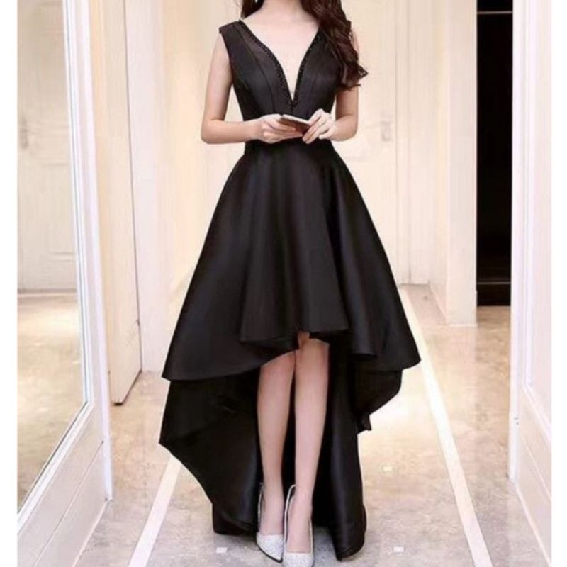 DRES GLAMOR PESTA KOMBINASI TILE CREAM SCUBA PREMIUM