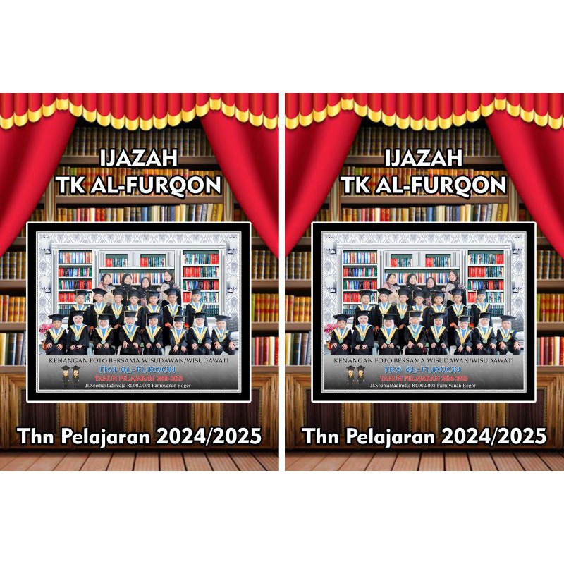 PRIN SAMPUL A3 MAP ijazah TK/PAUD/RA costume dll