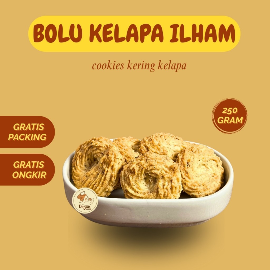 

BOLU KELAPA ILHAM 250GR / COOKIES KELAPA PREMIUM