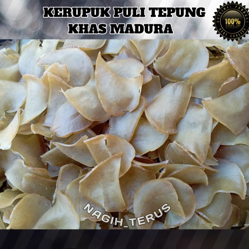 

kerupuk tepung puli Mentah kemasan 1kg khas madura