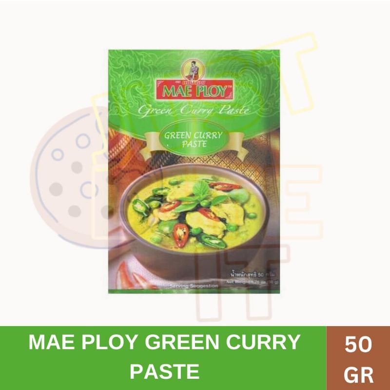 

MAE PLOY GREEN CURRY PASTE 50 GR - BUMBU PASTA KARI HIJAU INSTAN MAE PLOY THAILAND 50 GR