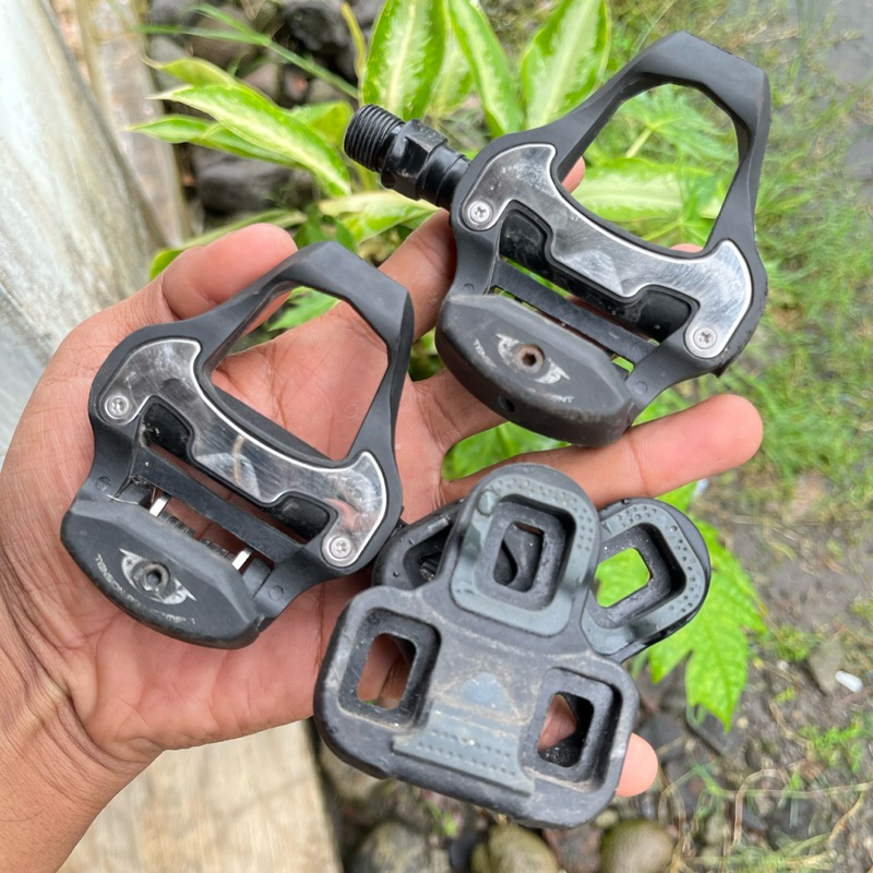 Pedal cleat roadbike non brand tapal look keo kondisi second 80% fungsi normal