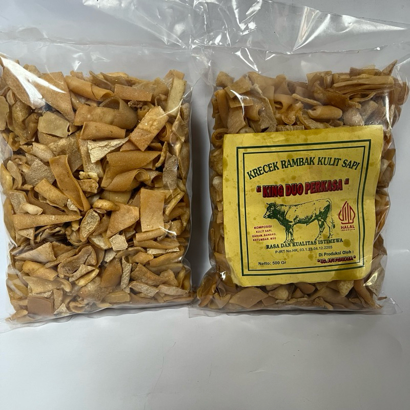 

Krecek Rambak Afkiran / printilan Super / Krupuk Kulit Sapi (1000gr) 2pcs
