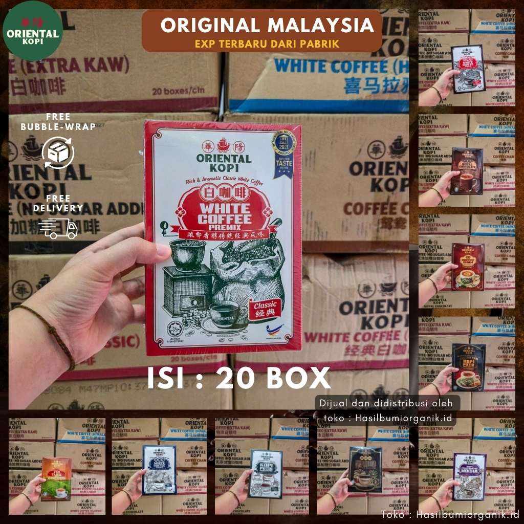 

ISI 20 BOX ORIENTAL KOPI MALAYSIA / ORIENTAL KOPI SEMUA VARIAN DUS