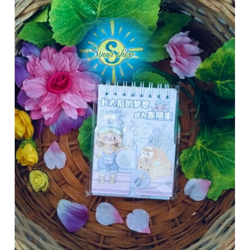 

buku tulis ring atas lucu, girly