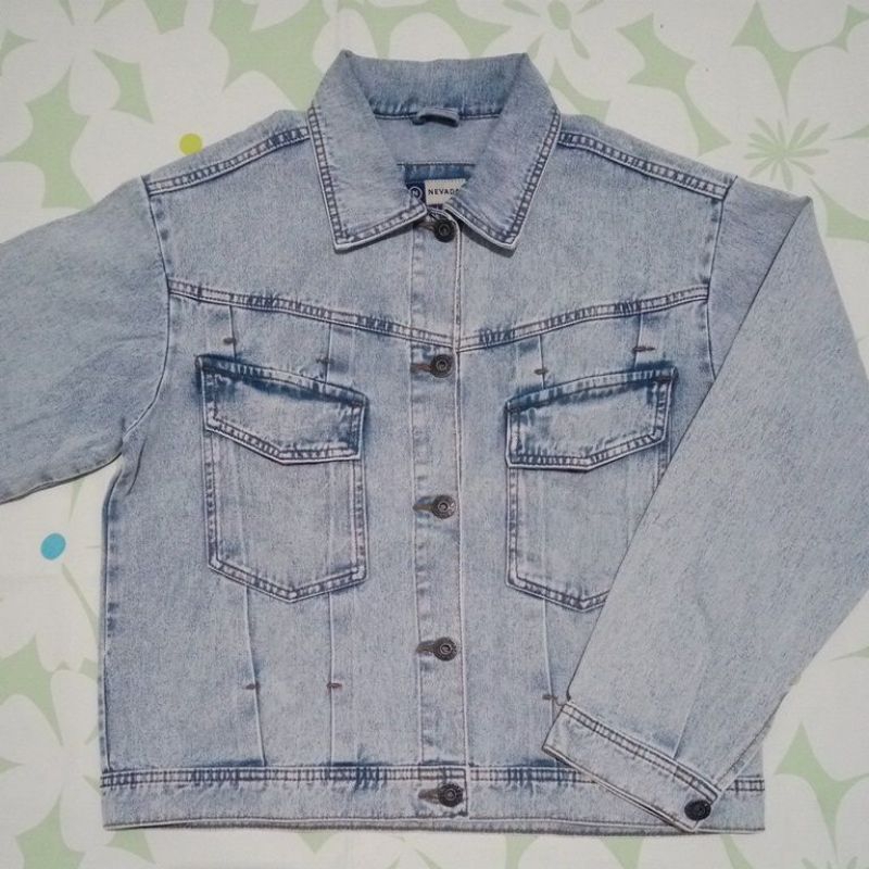 Preloved Nevada Jaket Jeans Wanita Lengan Panjang