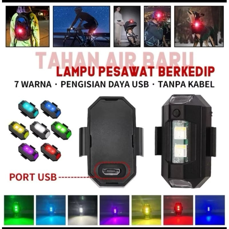 LAMPU LED KEDIP SEPEDA MOTOR MOBIL LAMPU LED USB MODEL PESAWAT LAMPU CUSTOM