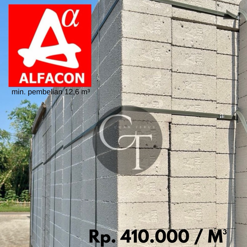HEBEL ALFACON SNI 1 DO 10cm / 7,5 cm (12,6 kubik) - HEBEL BATA RINGAN PALING MURAH