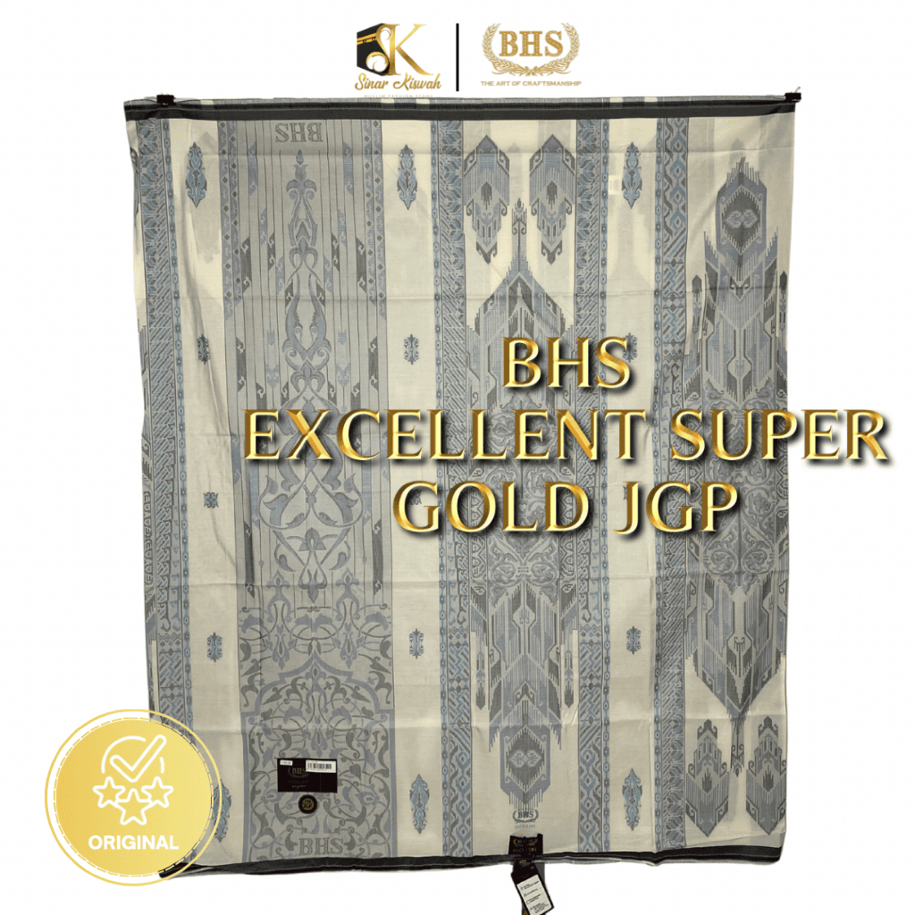 Sarung BHS Excellent Super Gold JGP Muslim Motif Santri Dewasa Katun Pria Kain Tenun Corak Batik