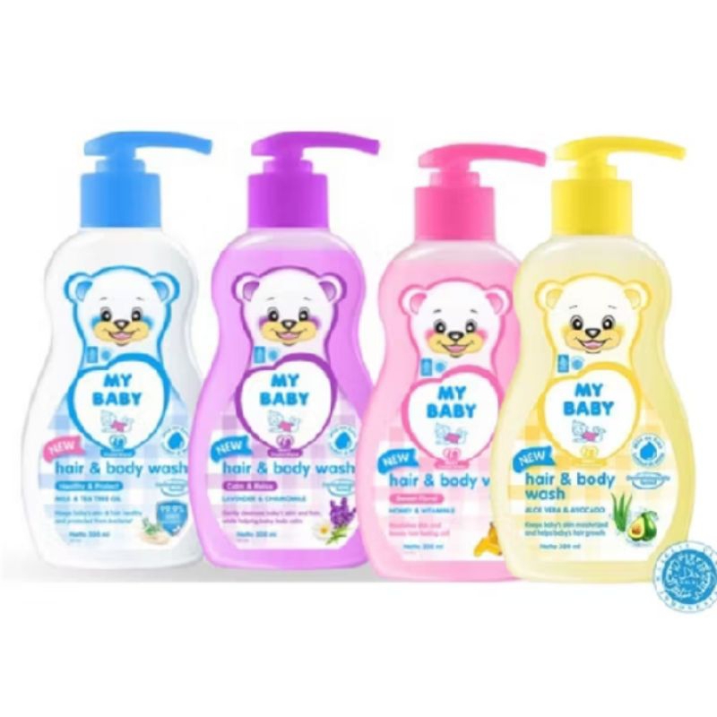 MY BABY Hair & Body Wash Pump 300 mL / Sabun Mandi Bayi / Sabun Cair Bayi