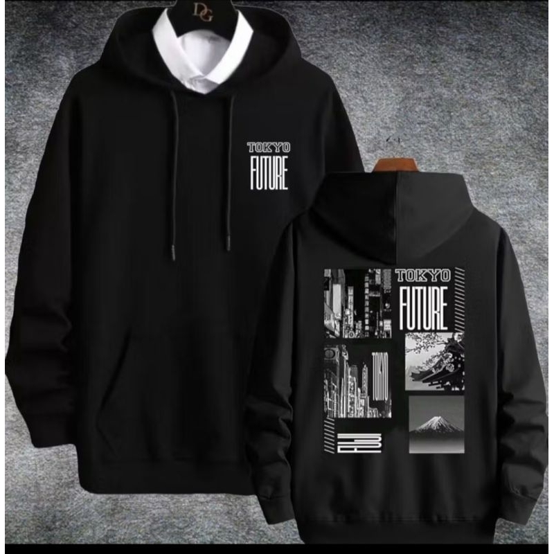 Sweater Hoodie Pria Wanita Distro Gambar Depan Belakang