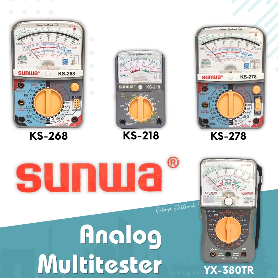 KODE B15D Multitester Multimeter Analog Sunwa KS 268 278 218 YX38TR YX38 TR Buzzer