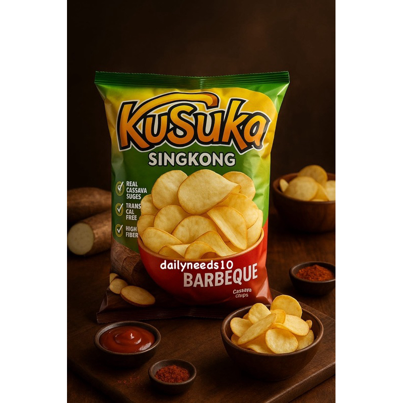 

Snack Kusuka Keripik Singkong Barbeque Pck 60gr (Makanan ringan)