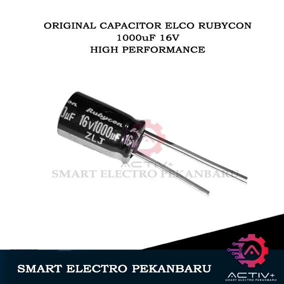 ORIGINAL ELCO 1000uF 16V RUBYCON CAPACITOR ELKO KAPASITOR 1000 uF 16VOLT KapaCitor 1000 Uf 16 volt v