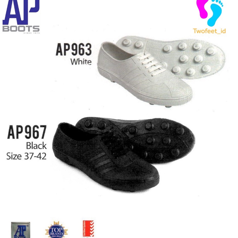 Sepatu Karet AP Boots Multi Fungsi AP PUL BOLA 963 Putih dan 967 Hitam AP Boot SEPATU PETANI  BERKEB
