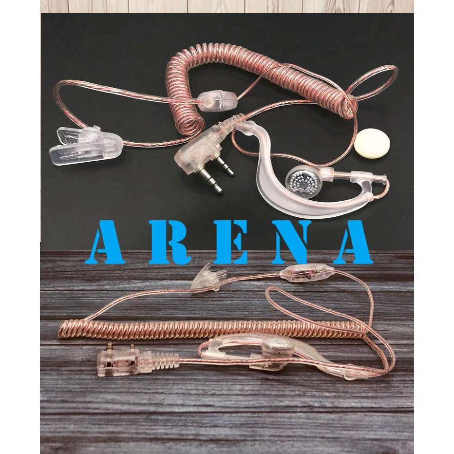 HEADSET HT TRANSPARAN EARSET Paspampres POLISI TNI Handy Talkie by WLN