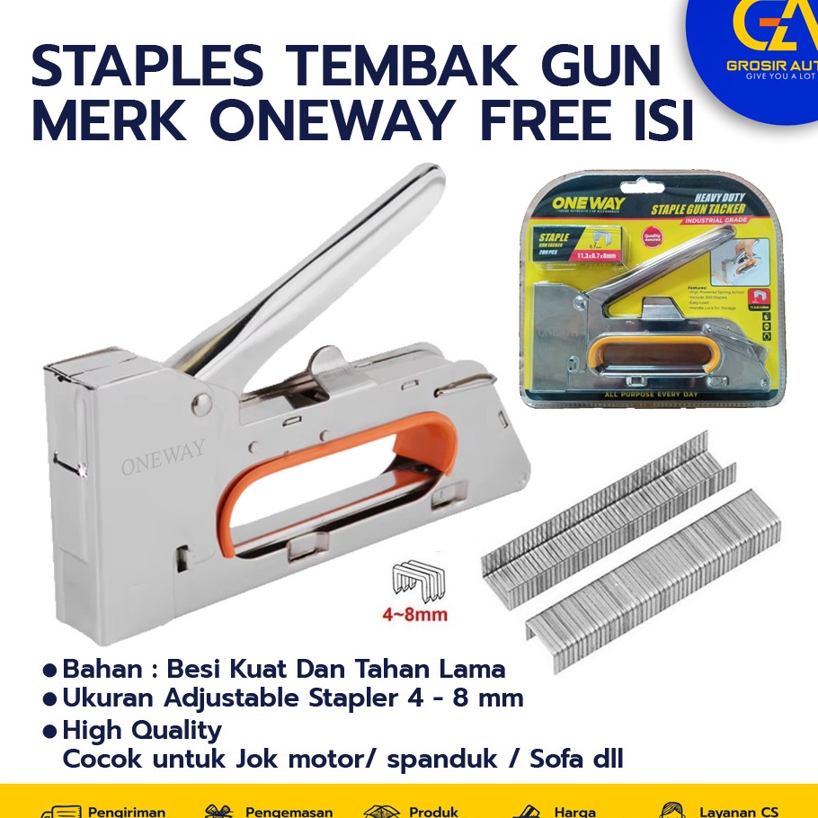 

COD GrosirAuto Staples Tembak Staple Gun Tacker Jok Motor Steples Stepler Tembak Besi Kuat