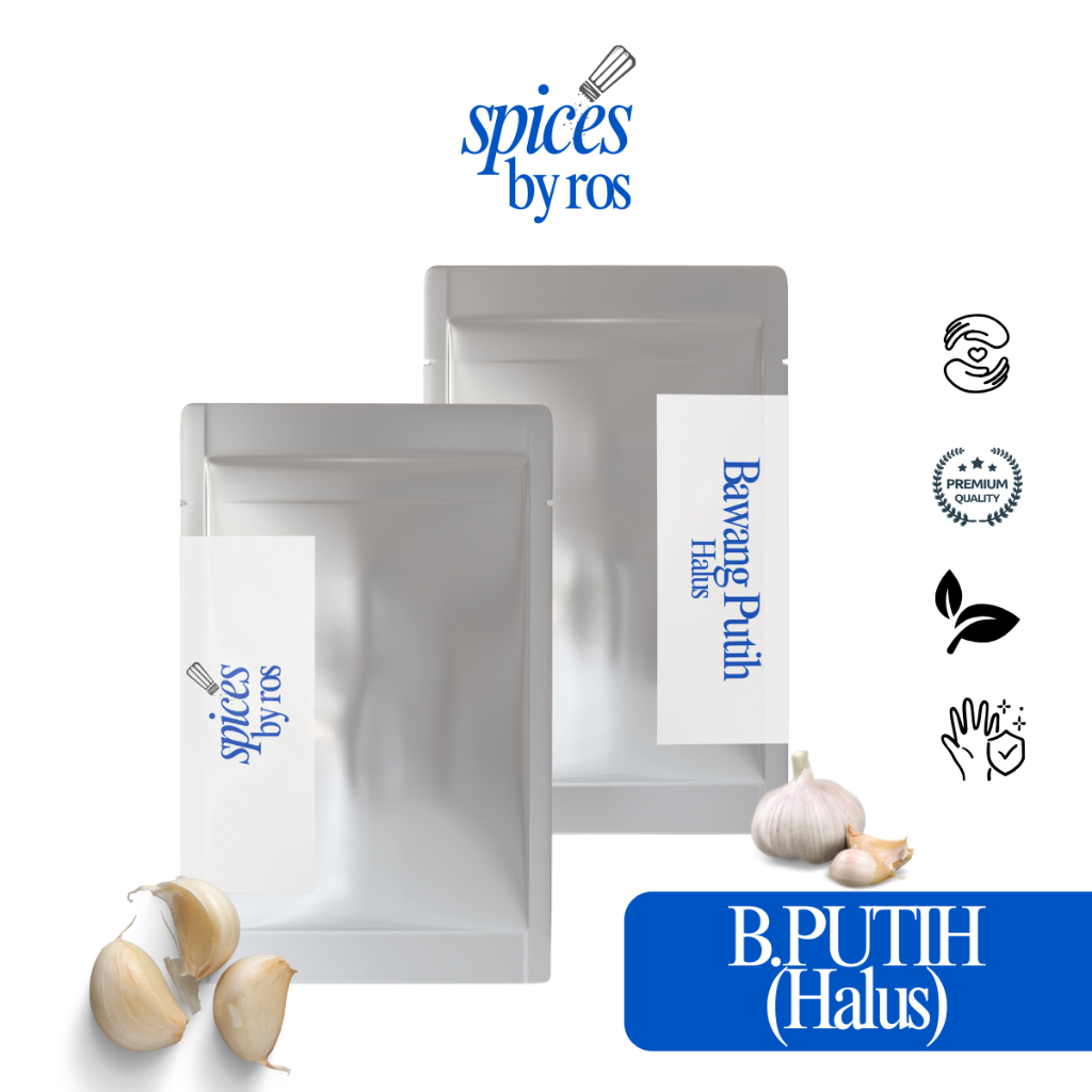 

Bumbu BAWANG PUTIH BASAH GILING Halus Premium|100% Murni TanpaMSG–SpicesbyRos