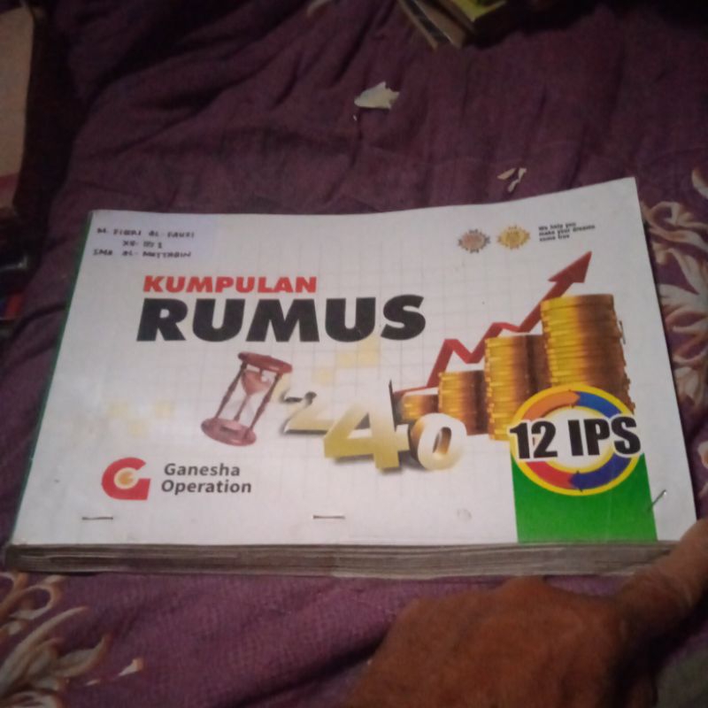 buku Revolusi belajar Kumpulan rumus 12 IPS, buku original tebal