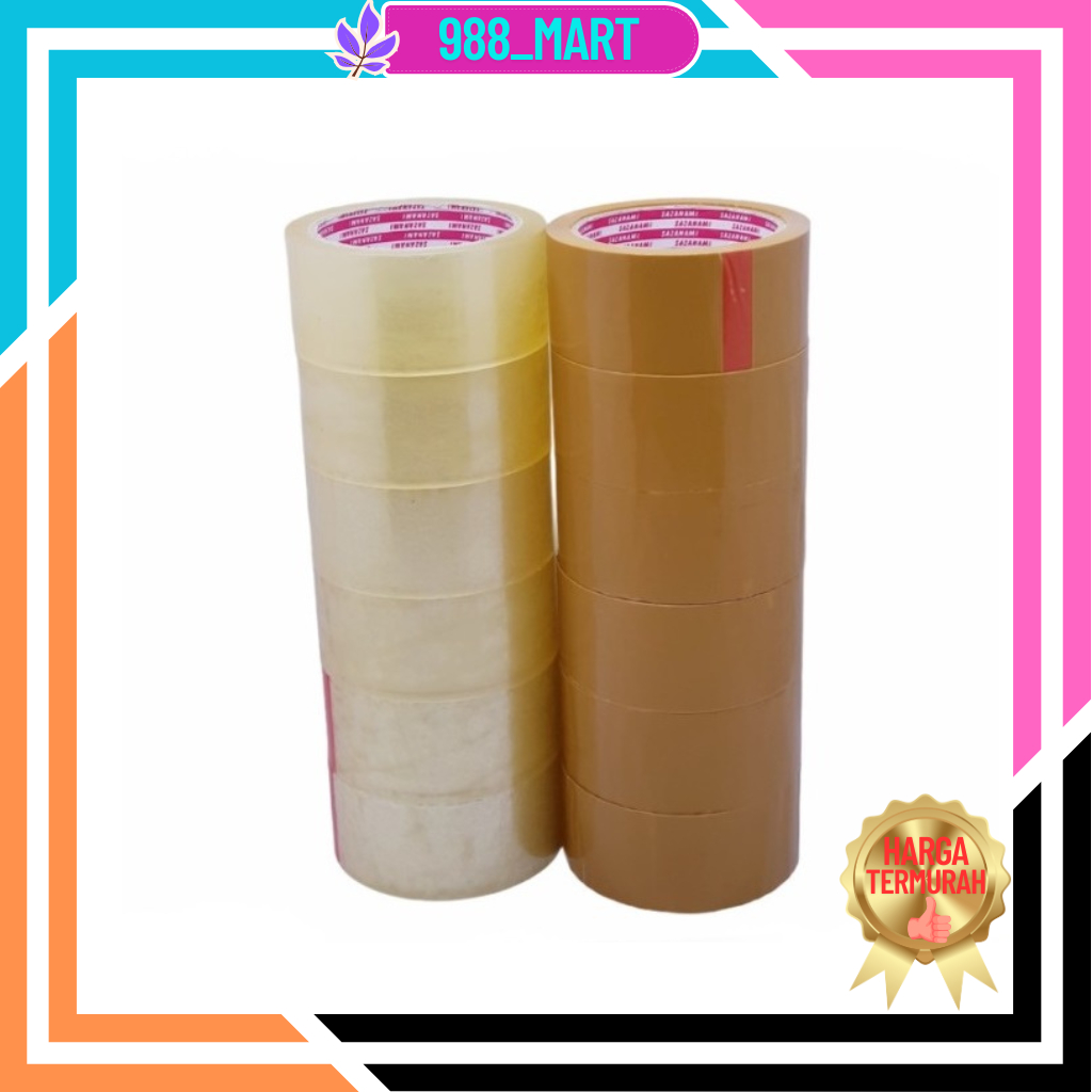 

【COD】【TERMURAH】LAKBAN BENING / LAKBAN COKLAT Ekonomis Ukuran 2 inch 45mm X 90 Yard Isolasi Tape Selotip