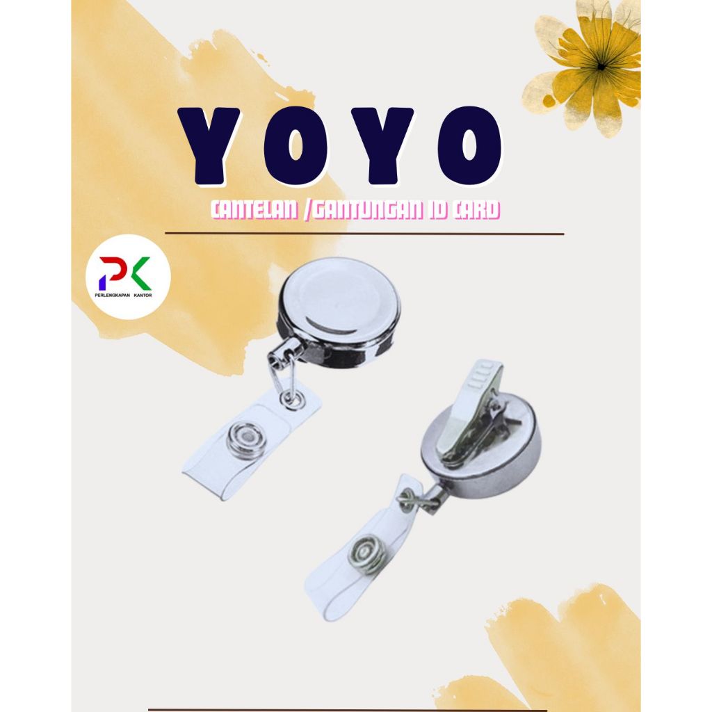 

YOYO Tali Id Card Gantungan ID CARD Hang Tag Name Tag Standard SILVER