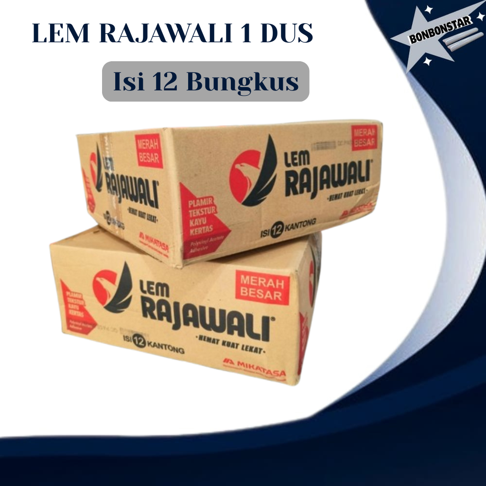 Lem Rajawali 1 Dus - Lem Rajawali Putih 1 Dus Isi 12 Biji - Lem Rajawali Putih 1kg 1 Dus - Lem Kayu 