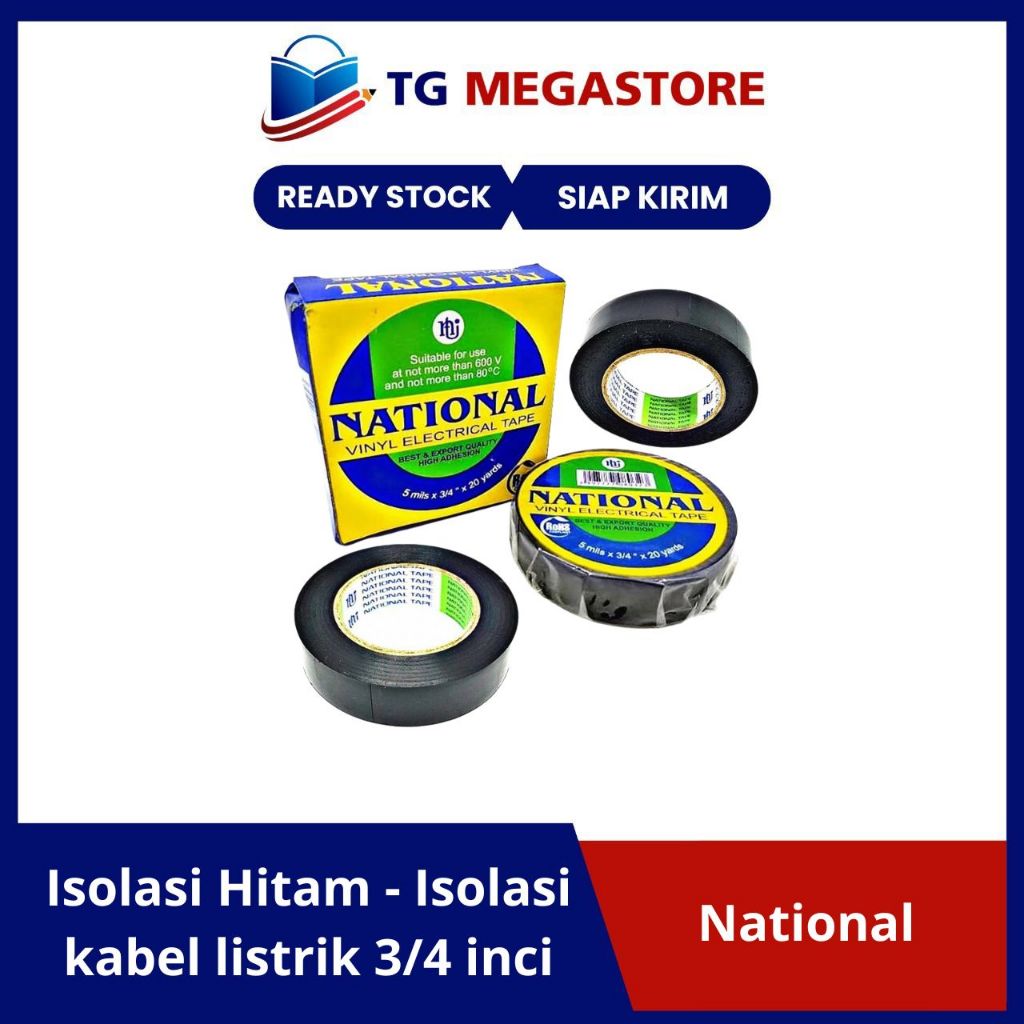 

Isolasi Hitam - Isolasi kabel listrik National 3/4 inci