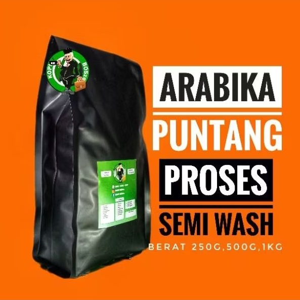 

Kopi Arabika Puntang Proses Semi Wash Berat 250gram,500gram, 1Kg Basis Manual Brewing, V60, Tubruk,Basic Blend Espresso, es Kopi Susu