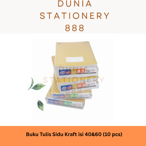 

Buku Tulis Sidu 40 / 60 Lembar isi 10 buku Sampul Coklat Kraft Sinar Dunia Notebook Catatan Sekolah