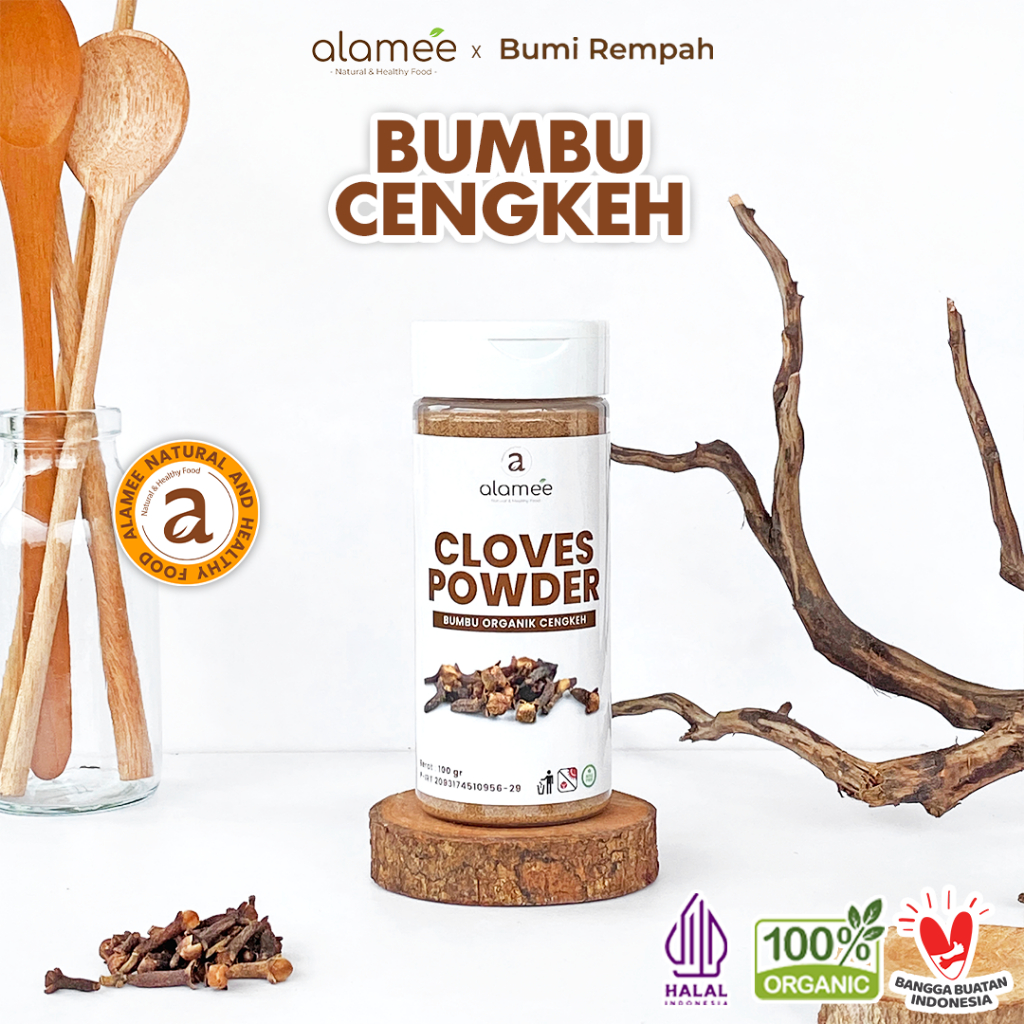 

ALAMEE Cengkeh Bubuk Clove Powder Ground Spice Murni Asli Tanpa Campuran Bumbu Organik 100g