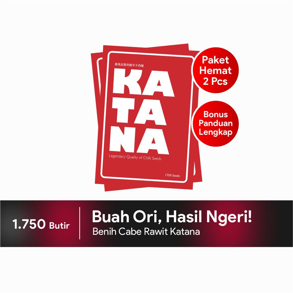 2 KATANA 1 KAOS - Benih Bibit cabe rawit cabai ori