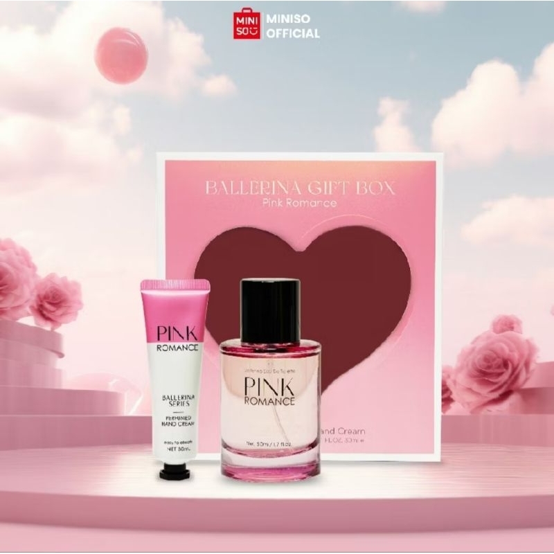 Miniso Parfum Ballerina Eau De Toilette Gift Box Perfume Hadiah Gift Box Dengan Hand Cream