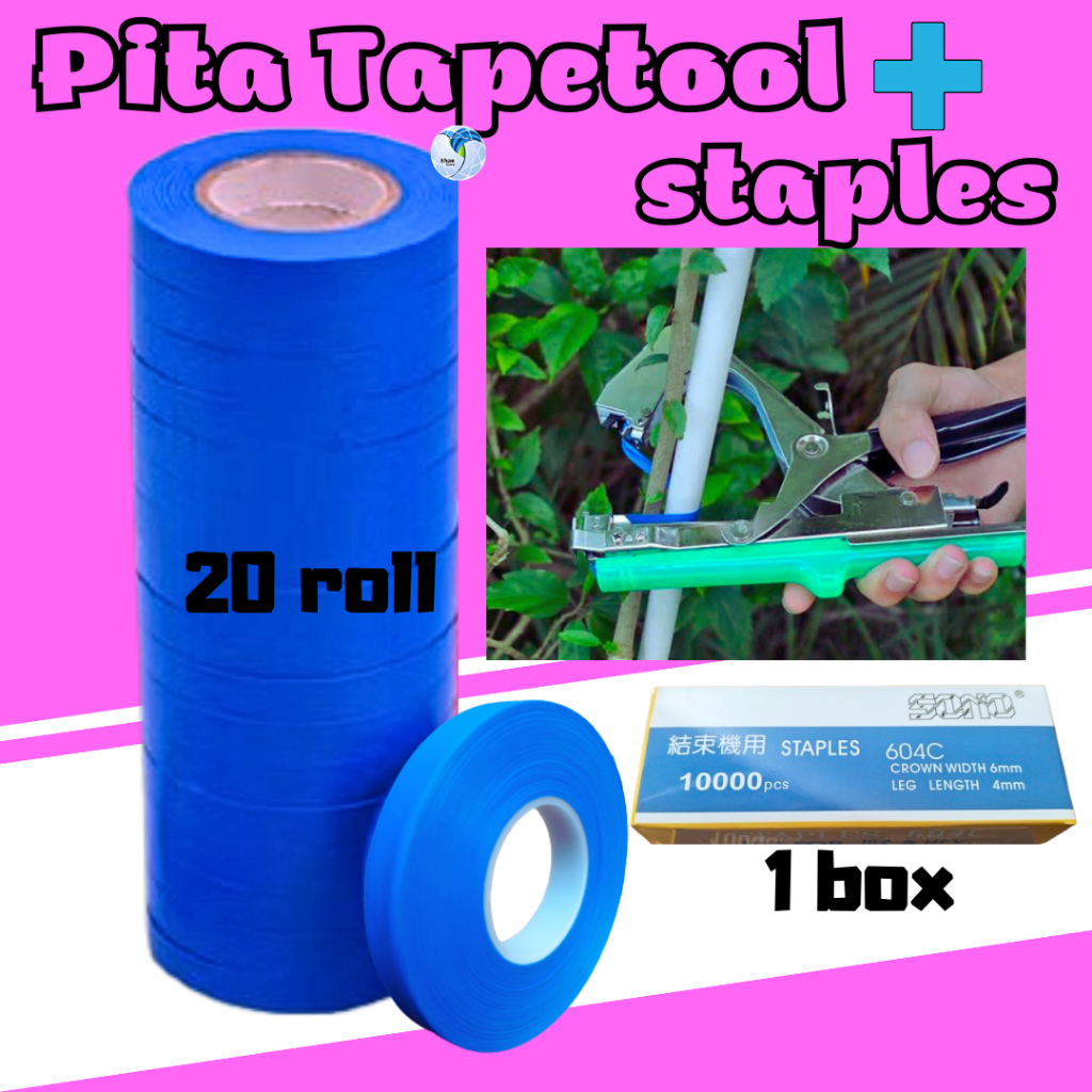 

Paket Hemat 1 Slop Pita Tapetool Isi 20 Rol + 1 Box Staples Tapetool Isi 10000