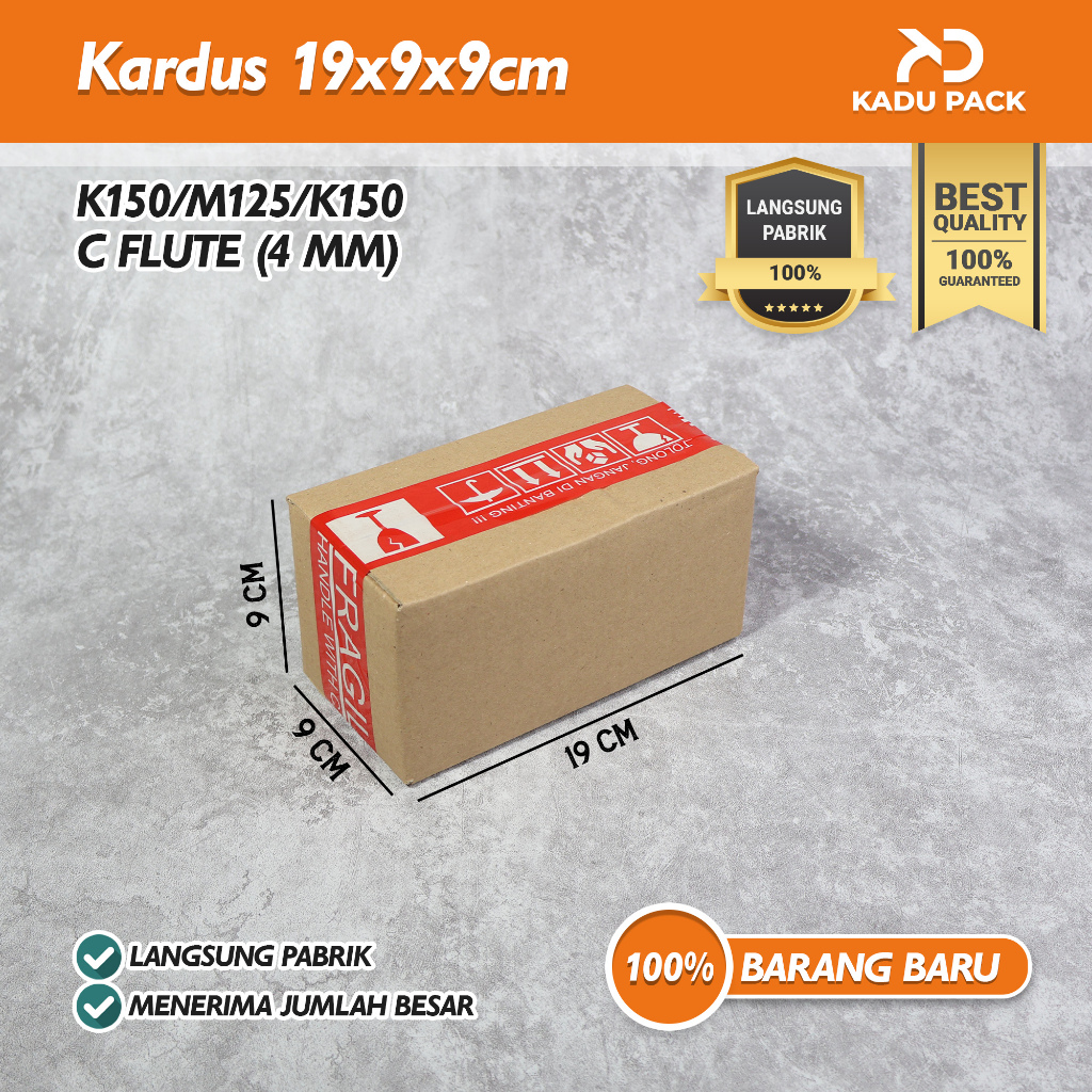

(Isi 10 Pcs) Kardus Karton Box Packing Polos | 19x9x9 cm | Polos